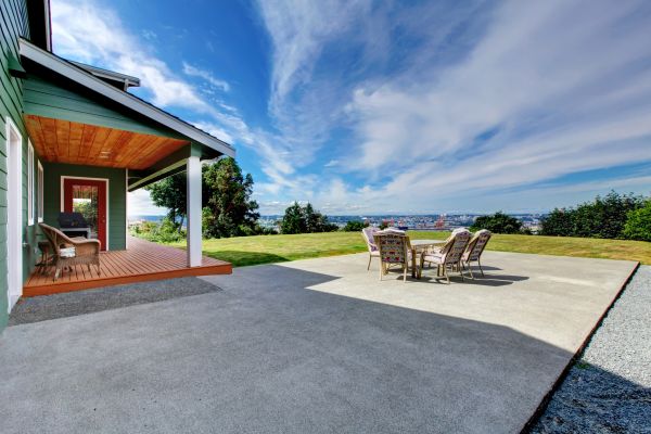 Backyard Concrete Paving in Eagle